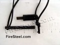 Let us drill a neatly centered lanyard hole into your FireSteel.  We can also add a nice 550-paracord lanyard and our famous Super FireSteel Scraper