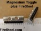 The lightweight magnesium toggle with a small firesteel rod attached.  You can now make tinder and spark up a fire from a button.